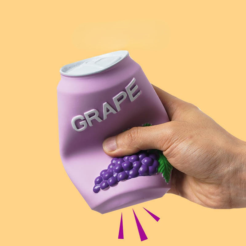 Hundespielzeug Unkaputtbar, Simulations Saftflasche aus Latex mit Fruchtduft & Geräuschfunktion, Spaßbringendes Hundespielzeug