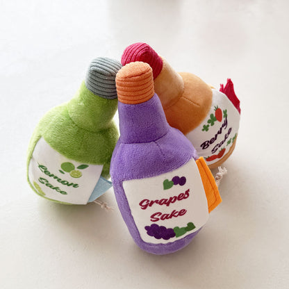 Hund Kuscheltiere, Plüsch Weinflasche Kauspielzeug mit Futterversteck & BB-Sound, intelligenzspielzeug für Aktive Hunde (1 Stück)