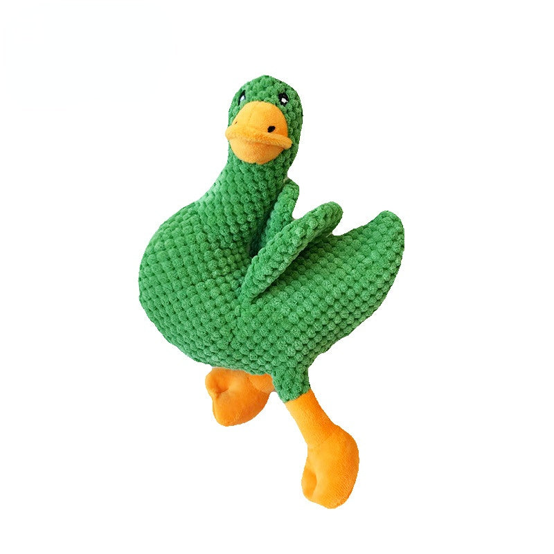 Kuscheltiere für Hunde, Schiefhals-Ente mit Quietscher, Drei Farben, ideal zum Kuscheln, Spielen & Zahnpflege für alle Hunde