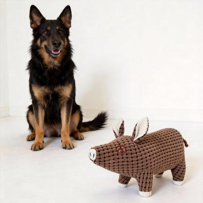 Kuscheltier für den Hund, Plüsch Schwein, PP-Watte, Quietschspielzeug, Spielen & Schlafen für Alle Hunde (1 Stück)