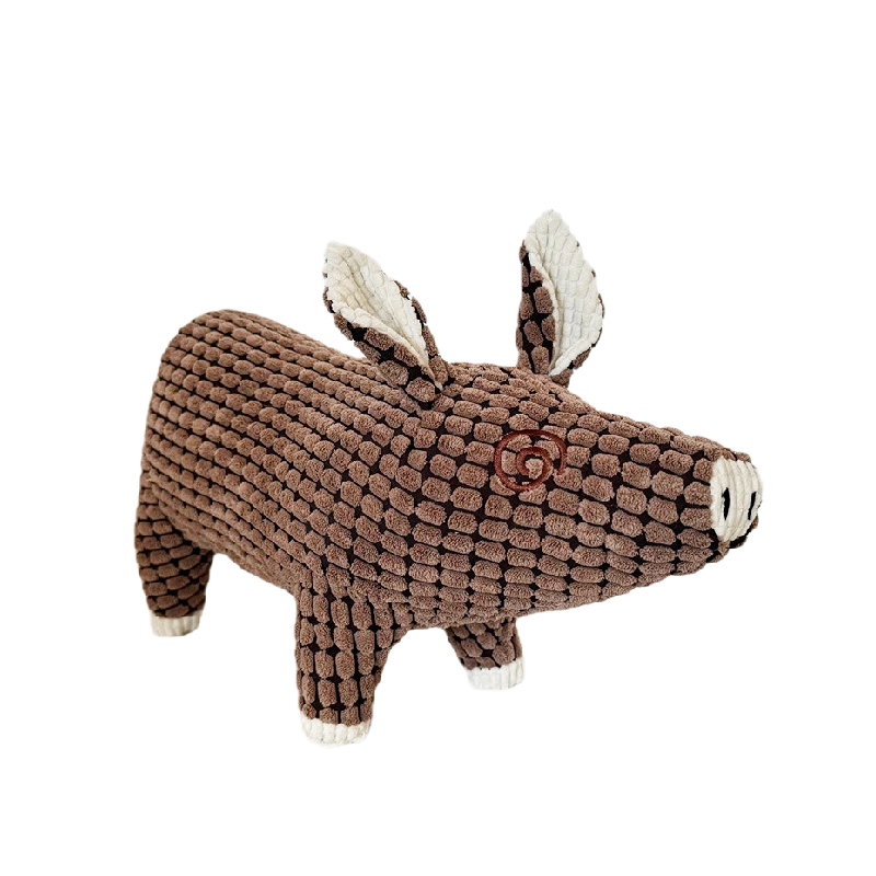 Kuscheltier für den Hund, Plüsch Schwein, PP-Watte, Quietschspielzeug, Spielen & Schlafen für Alle Hunde (1 Stück)