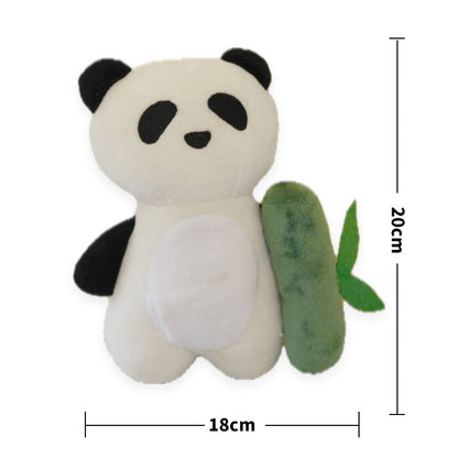 Kuscheltier für den Hund, Panda und Bambus Set mit BiBi-Geräusch & Krinklepapier, Hunde Intelligenzspielzeug für alle Hunde