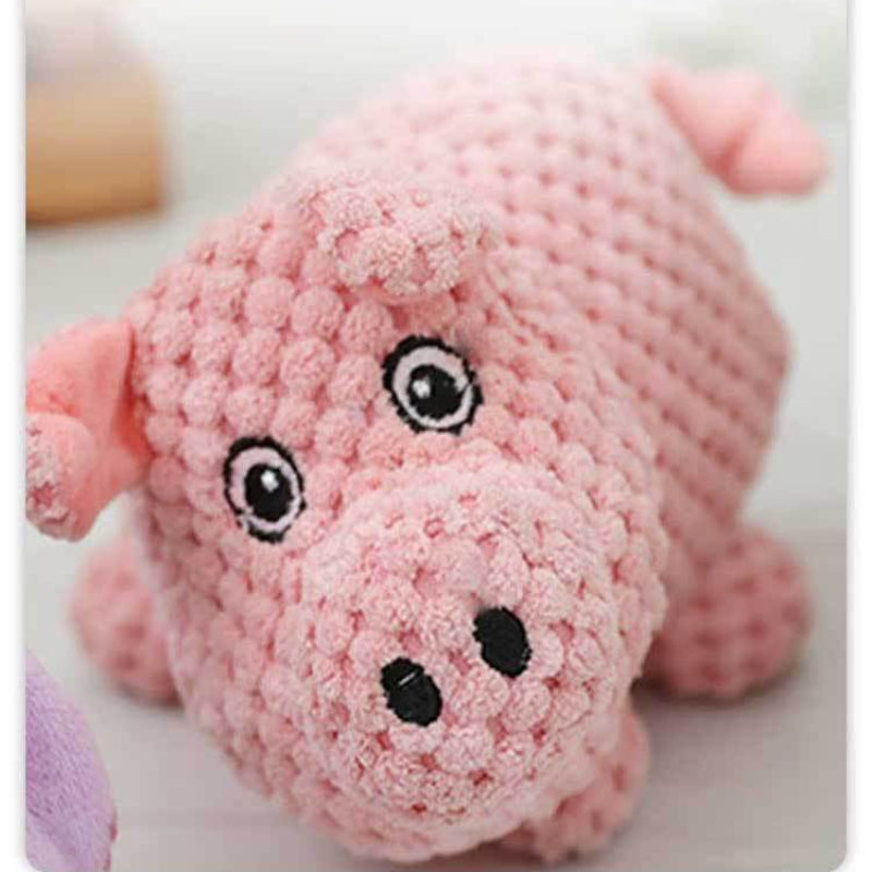 Hund Kuscheltiere, Drei Krummhalsige Stofftiere, Hundespielzeug Quietschen, Kauspielzeuge für Hunde, Waschbar, 3er-Set