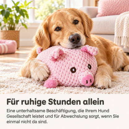 Hund Kuscheltiere, Hundespielzeug quietschen in Schweineform, weich und kuschelig, sorgt für interaktiven Spielspaß