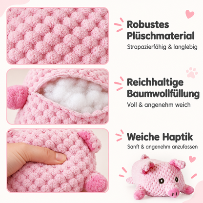 Hund Kuscheltiere, Hundespielzeug quietschen in Schweineform, weich und kuschelig, sorgt für interaktiven Spielspaß