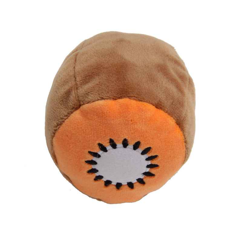 Hund Kuscheltier, Kiwi-Design Kuscheltier für kleine Hunde und Welpen, Hundespielzeug in Grün oder Orange