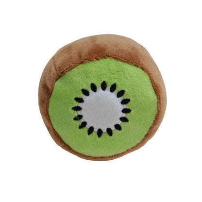 Hund Kuscheltier, Kiwi-Design Kuscheltier für kleine Hunde und Welpen, Hundespielzeug in Grün oder Orange