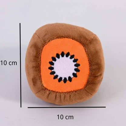 Hund Kuscheltier, Kiwi-Design Kuscheltier für kleine Hunde und Welpen, Hundespielzeug in Grün oder Orange