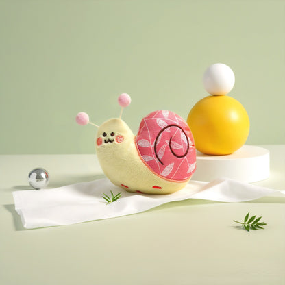 Kuscheltier für Hunde, Niedlicher Cartoon Schnecken-Spielzeug für Interaktion, kauspielzeug für welpen, Vier Farben (1 Stück)