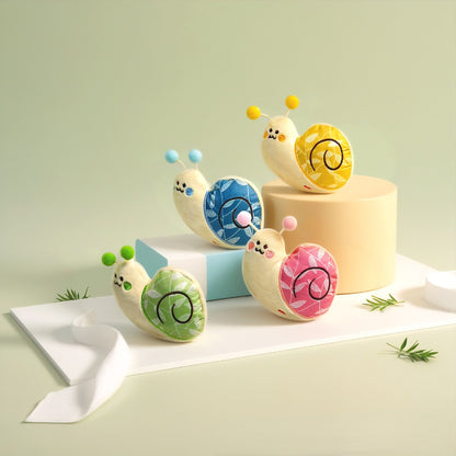 Kuscheltier für Hunde, Niedlicher Cartoon Schnecken-Spielzeug für Interaktion, kauspielzeug für welpen, Vier Farben (1 Stück)