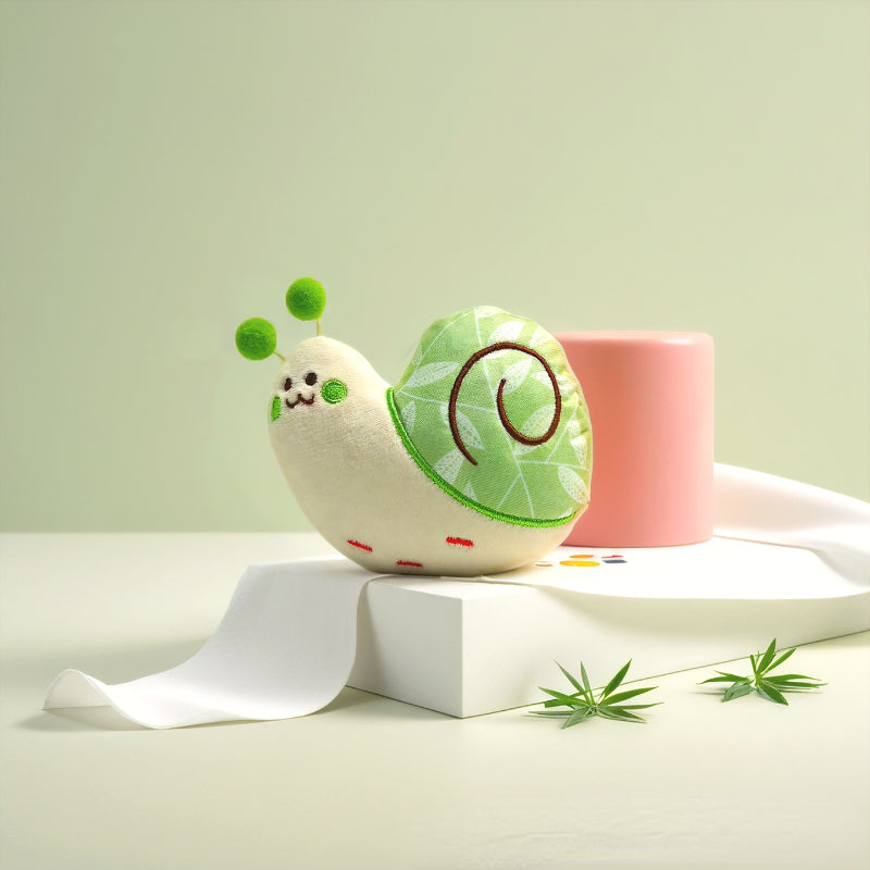 Kuscheltier für Hunde, Niedlicher Cartoon Schnecken-Spielzeug für Interaktion, kauspielzeug für welpen, Vier Farben (1 Stück)