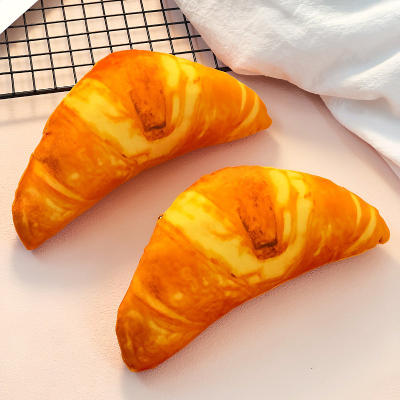 Hund Spielzeug, Plüschspielzeug, Realistische Croissantform Kauspielzeug, Zahnpflege & Selbstbeschäftigung (1 Stück)