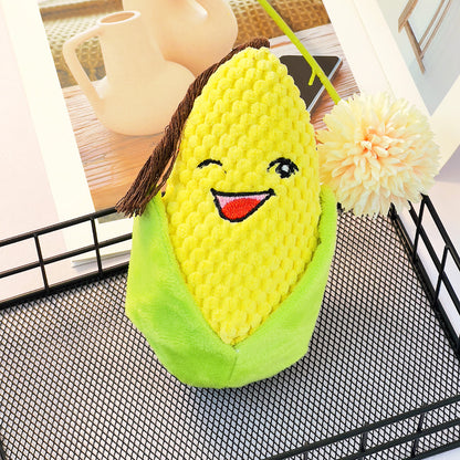 Kuscheltiere für Hunde, Cartoons Maisform mit Raschelpapier für zusätzlichen Spaß, Drei Farben erhältlich für jeden Hund (1 Stück)