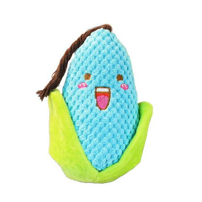 Kuscheltiere für Hunde, Cartoons Maisform mit Raschelpapier für zusätzlichen Spaß, Drei Farben erhältlich für jeden Hund (1 Stück)