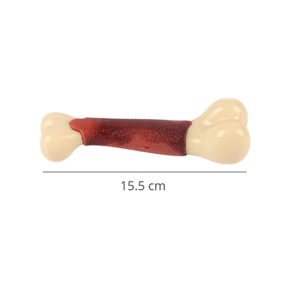 Kauknochen für Hunde, Fleischiges Aroma Nylonknochen, Bissfest, Zahnpflege Spielzeug, Drei Größen, Geeignet für alle Hunde