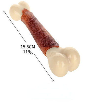 Kauknochen für Hunde, Fleischiges Aroma Nylonknochen, Bissfest, Zahnpflege Spielzeug, Drei Größen, Geeignet für alle Hunde