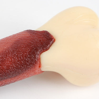 Kauknochen für Hunde, Fleischiges Aroma Nylonknochen, Bissfest, Zahnpflege Spielzeug, Drei Größen, Geeignet für alle Hunde
