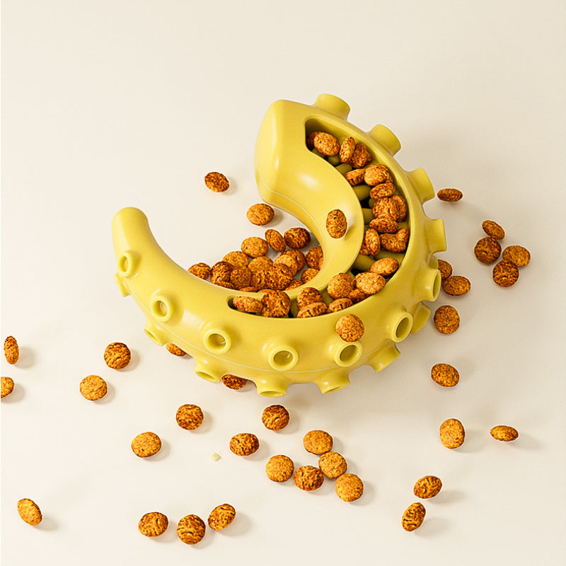 Spielzeug Hund, TRP Tintenfischtentakel-Spielzeug, Hunde Intelligenzspielzeug mit Slow Food & Zahnreinigung, Zwei Farben (1 Stück)