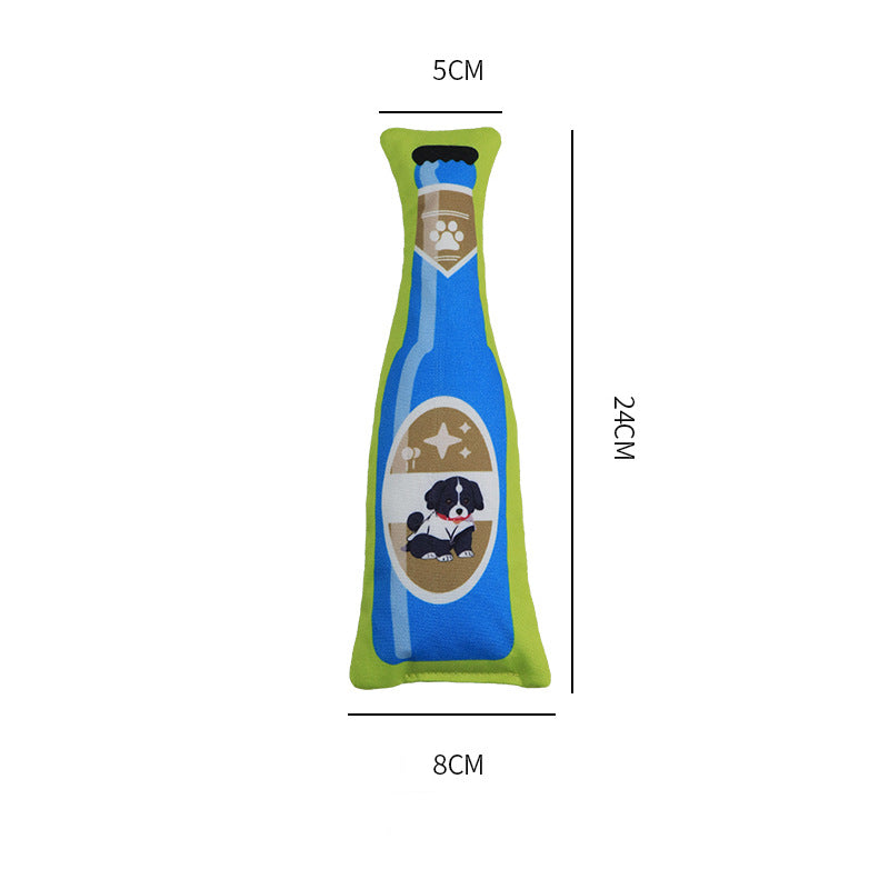 Kuscheltier für den Hund, Kreative Getränkeform, Strapazierfähig & Waschbar, Kauspielzeug für Hunde, Drei Stile in einem Set