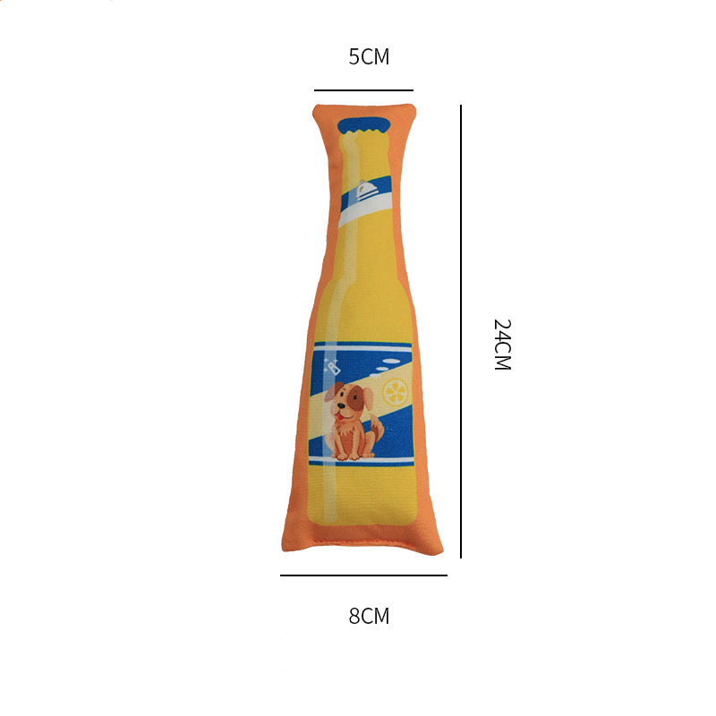 Kuscheltier für den Hund, Kreative Getränkeform, Strapazierfähig & Waschbar, Kauspielzeug für Hunde, Drei Stile in einem Set