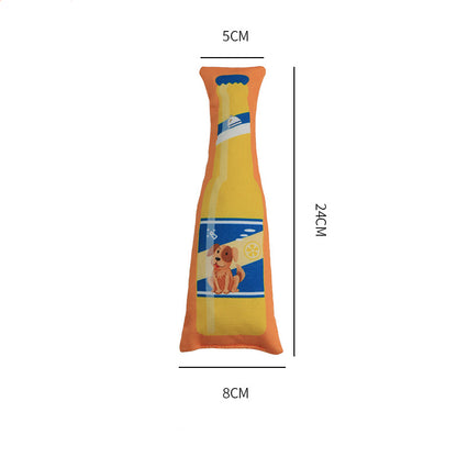 Kuscheltier für den Hund, Kreative Getränkeform, Strapazierfähig & Waschbar, Kauspielzeug für Hunde, Drei Stile in einem Set