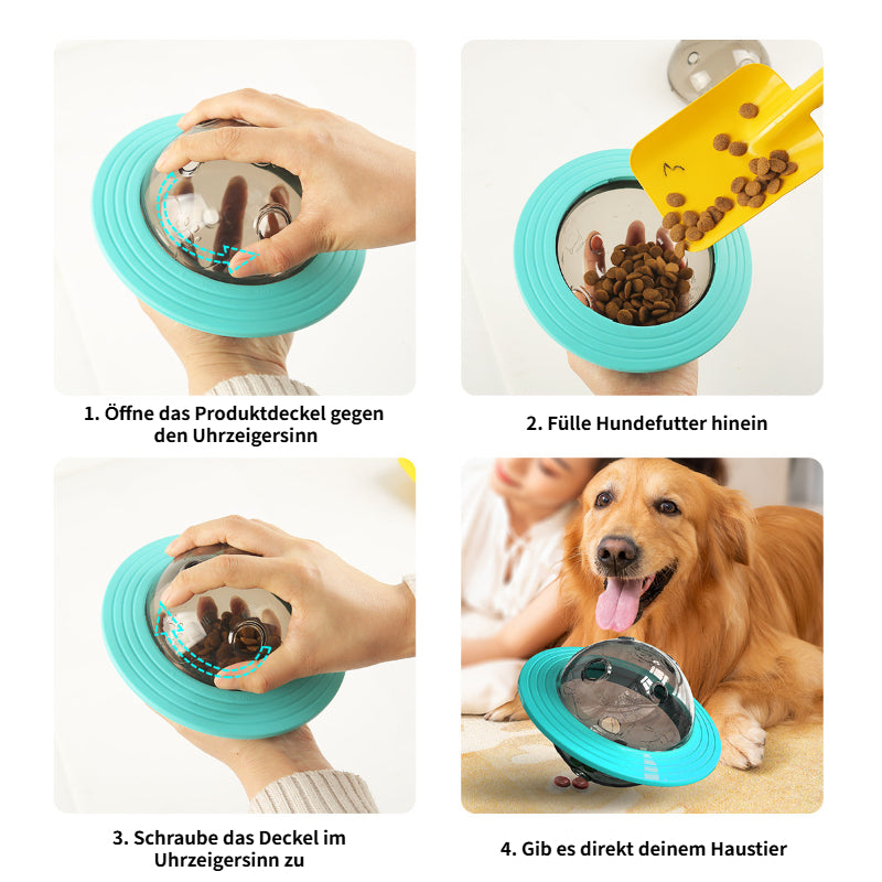 Hunde Intelligenzspielzeug, Hundefrisbee, Futterball Hund, Hundespielzeug für große Hunde, langlebigem Material, Zwei Farben