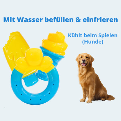 Spielzeug für den Hund, TPR Kühles Kauspielzeug für Sommertage mit Wassereinspritzung, Abkühlung für Ihren Hund, Drei Stile