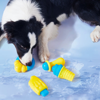 Spielzeug für den Hund, TPR Kühles Kauspielzeug für Sommertage mit Wassereinspritzung, Abkühlung für Ihren Hund, Drei Stile