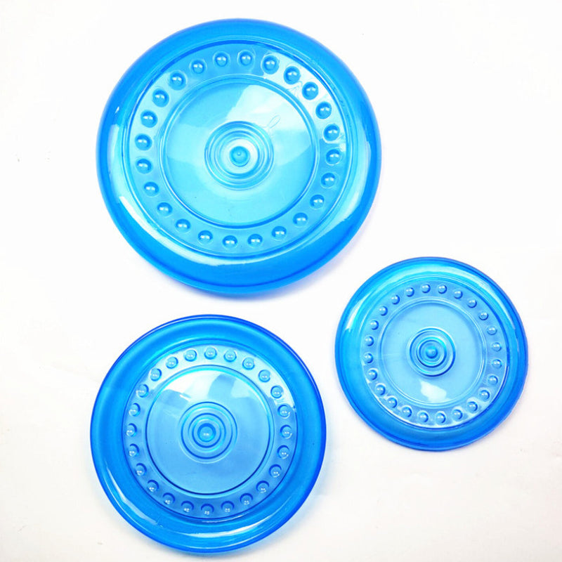 Hundespielzeug Unkaputtbar, TRP Blaue Hundefrisbee, Hund Spielzeug mit Funktion, Wasserspielzeug Hund, Drei Größen erhältlich