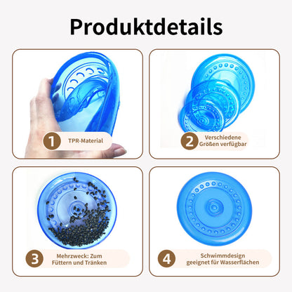Hundespielzeug Unkaputtbar, TPR Blaue Hundefrisbee, Hund Spielzeug mit Funktion, Wasserspielzeug Hund, Drei Größen erhältlich