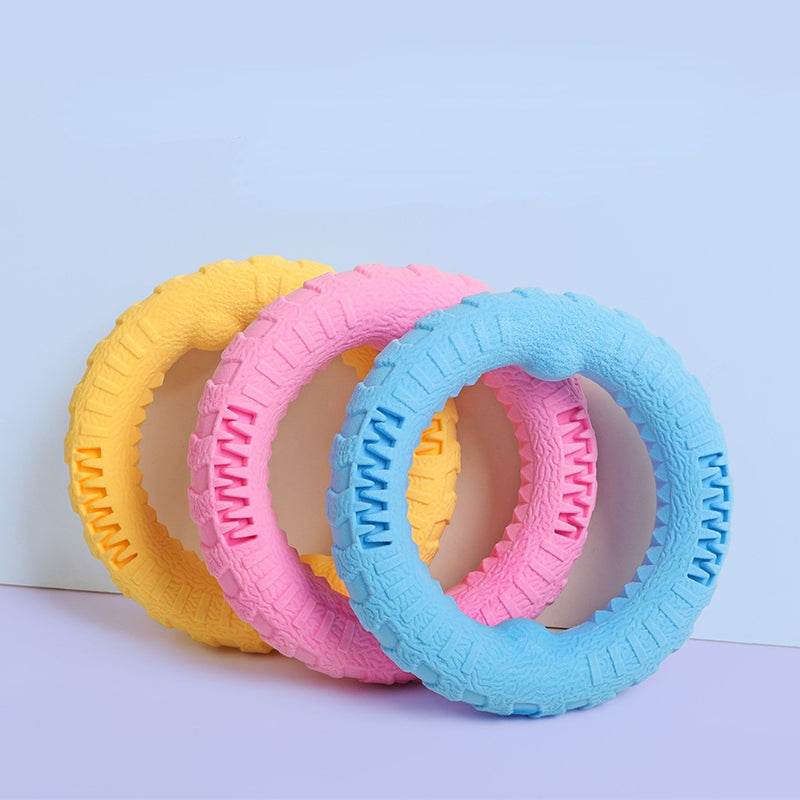 Hundespielzeug Unkaputtbar, TRP-Foam Ringspielzeug, Trainingsspielzeug für Hunde, Zerrspielzeug, Drei Farben Set