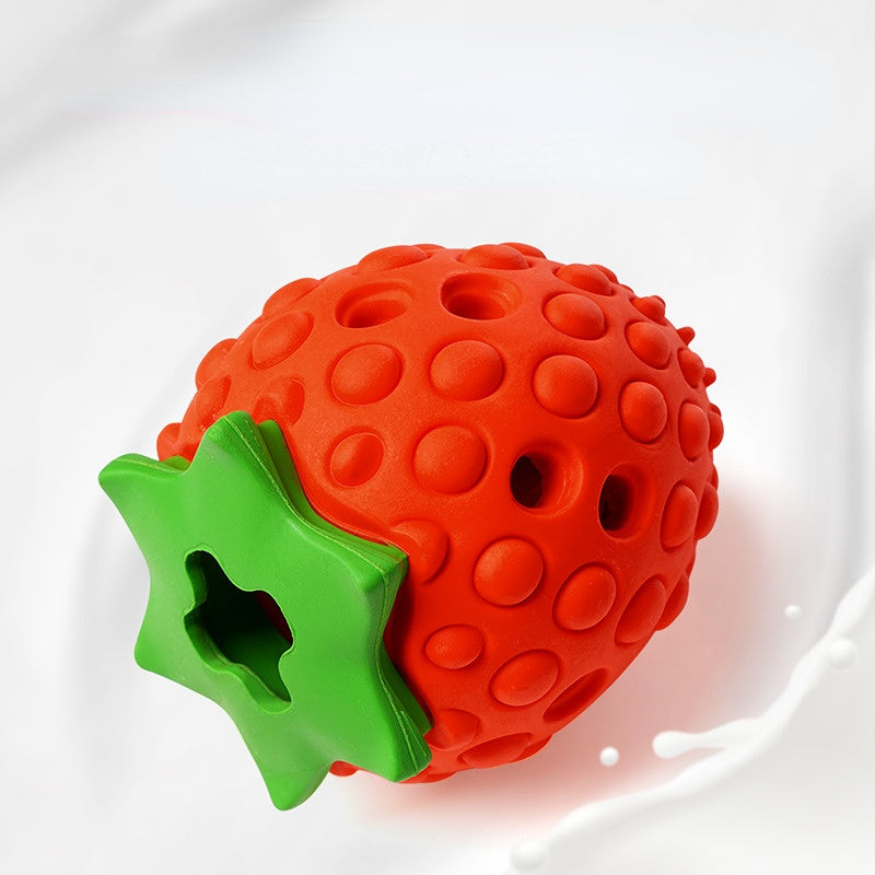 Hunde Intelligenzspielzeug, Rubber Strawberry, Futterspielzeug für Hunde, Training Slow Food Spielzeug und stärkt die Bindung