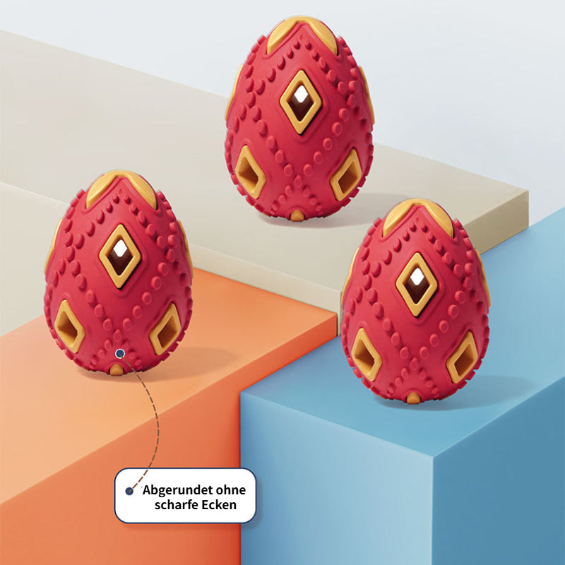 Hunde Intelligenzspielzeug, Rot Hohle Eier, Hundespielzeug Robust, Kauspielzeug Hund, Interaktives Ballwurfspiel mit Hunden