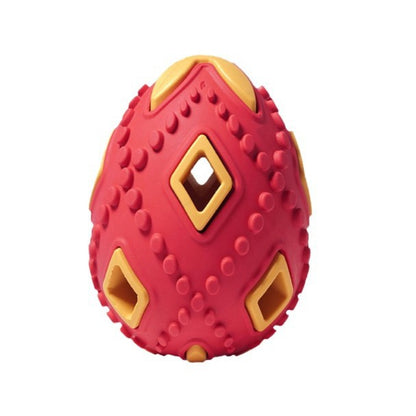 Hunde Intelligenzspielzeug, Rot Hohle Eier, Hundespielzeug Robust, Kauspielzeug Hund, Interaktives Ballwurfspiel mit Hunden