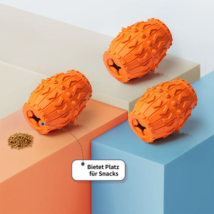 Unkaputtbares Hundespielzeug, Orange Weinfässer aus Gummi, hunde intelligenzspielzeug, Slow Food Interaktives Spielzeug