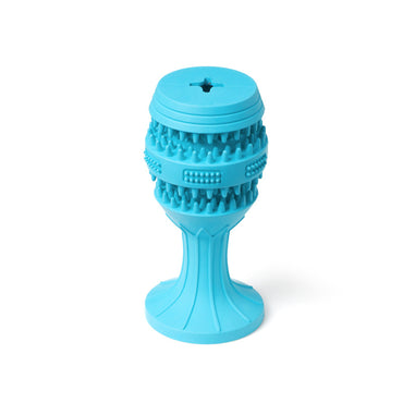 Hundespielzeug Unzerstörbar, Weinglas-Gummispielzeug für Hunde, Futterspielzeug Hund, Zähneknirschen und Nagen, Zwei Farben