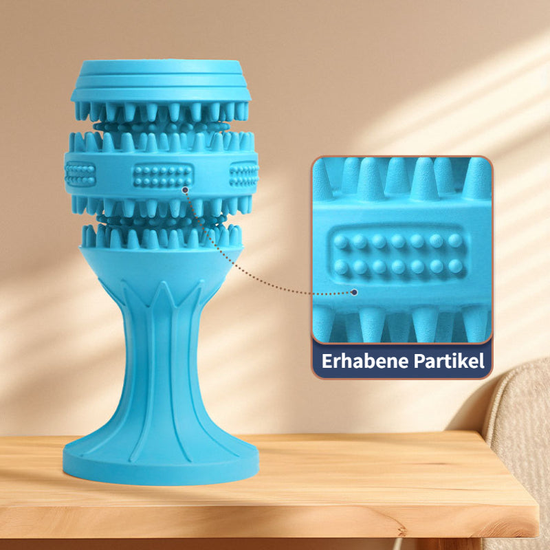 Hundespielzeug Unzerstörbar, Weinglas-Gummispielzeug für Hunde, Futterspielzeug Hund, Zähneknirschen und Nagen, Zwei Farben