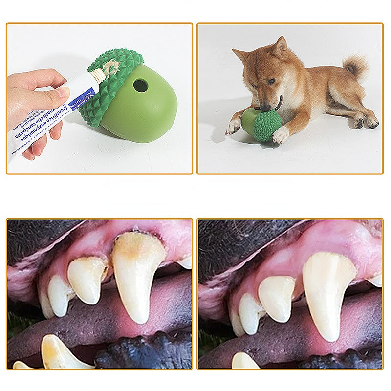 Hunde Intelligenzspielzeug, Silikon-Eichel, Futterspielzeug für Hunde, Langsame Futteraufnahme für Alle Hunde, Braun und Grün