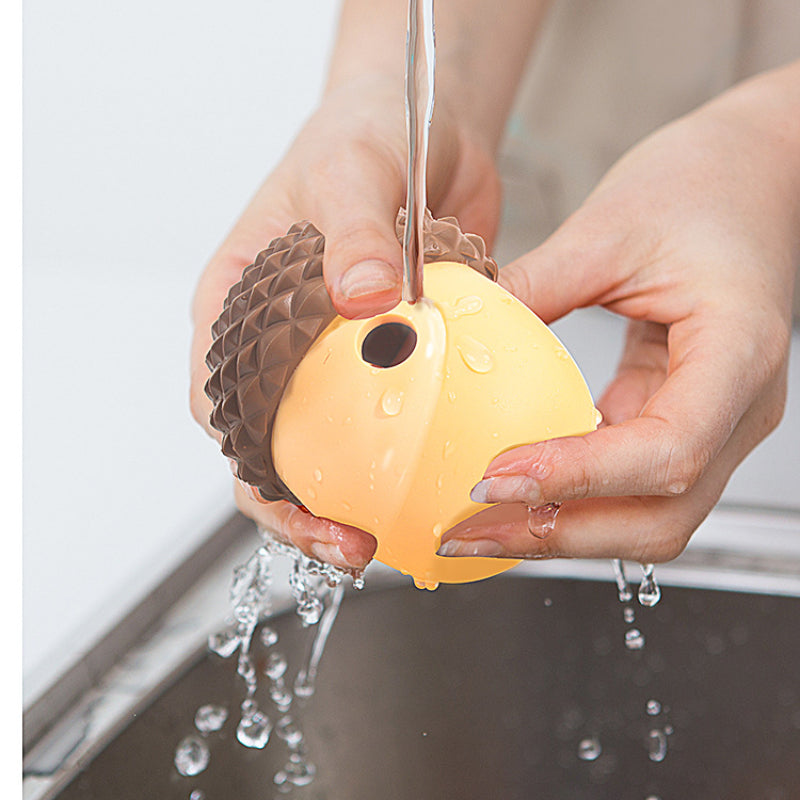 Hunde Intelligenzspielzeug, Silikon-Eichel, Futterspielzeug für Hunde, Langsame Futteraufnahme für Alle Hunde, Braun und Grün