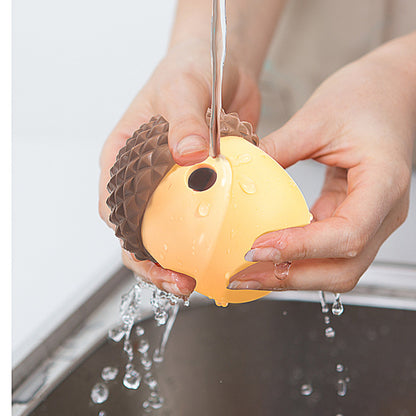 Hunde Intelligenzspielzeug, Silikon-Eichel, Futterspielzeug für Hunde, Langsame Futteraufnahme für Alle Hunde, Braun und Grün