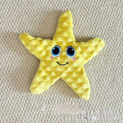 Hunde Intelligenzspielzeug, Plüsch Seestern mit Krinklepapier, BB-Sound & Futterversteck, Kauspielzeug, Vierfarbiger