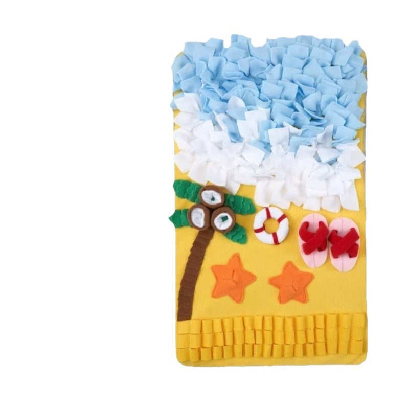 Hunde Intelligenzspielzeug, Schnüffelmatte Hund für kleine & große Hunde, Strandthema, Langlebiges Spielzeug mit Spaßfaktor