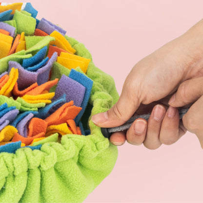 Hunde Intelligenzspielzeug, Regenbogenfarben Schnüffelbeutel, Multifunktionale Hundeschnüffelmatte, langsamer Futternapf