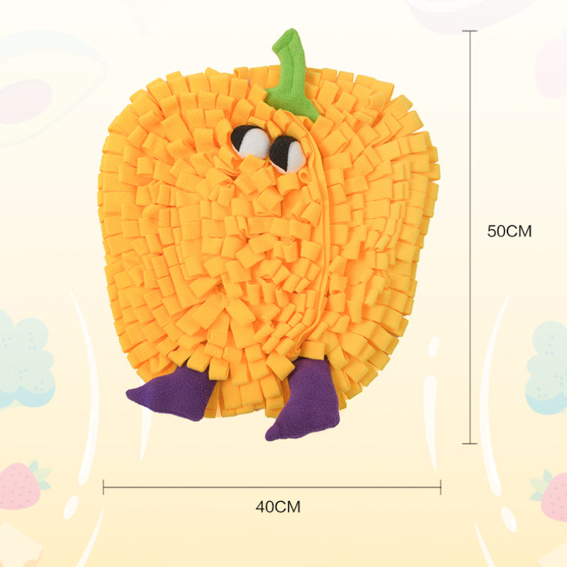 Hunde Intelligenzspielzeug, Schnüffelmatte Hund mit Gemüse-Thema, Bibi klingender-Paprika, Brokkoli, Tomate, Rutschfest