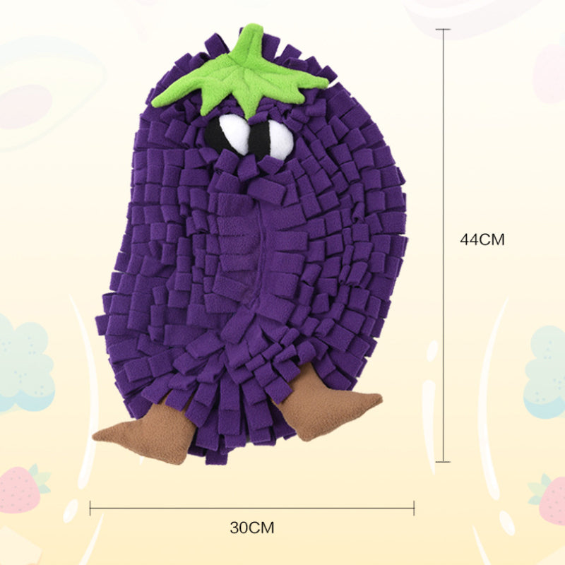 Hunde Intelligenzspielzeug, Spielzeug für den Hund, Gemüse-Themen-Schnüffelmatte mit langsamer Fütterungsfunktion, Drei Typen