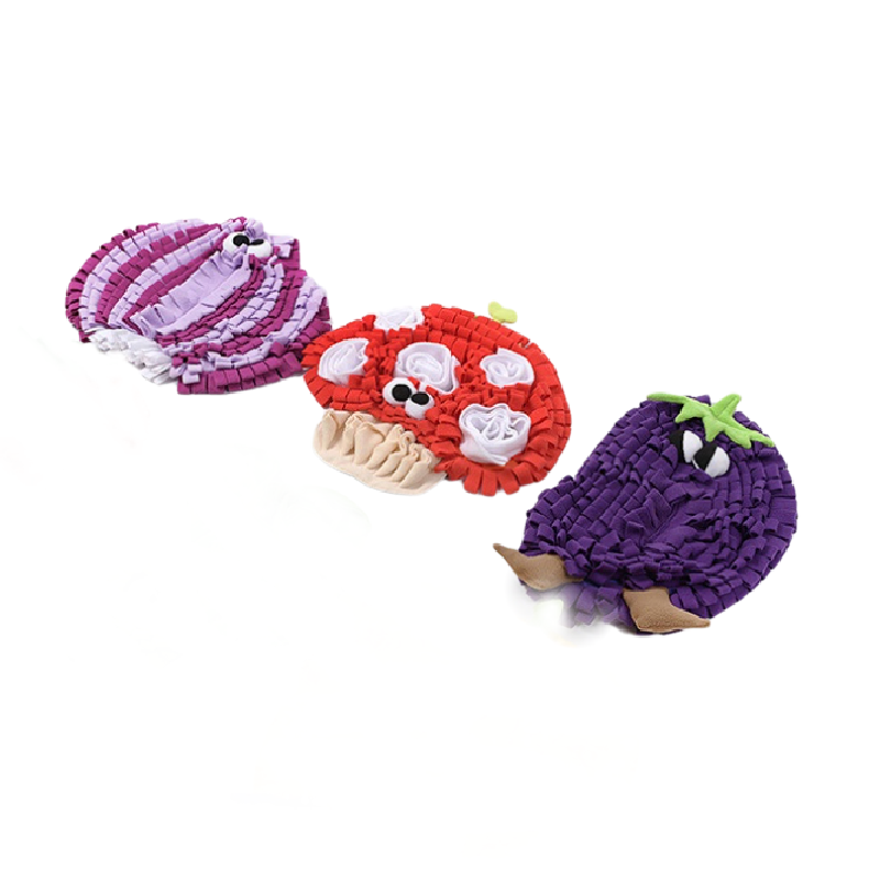 Hunde Intelligenzspielzeug, Spielzeug für den Hund, Gemüse-Themen-Schnüffelmatte mit langsamer Fütterungsfunktion, Drei Typen