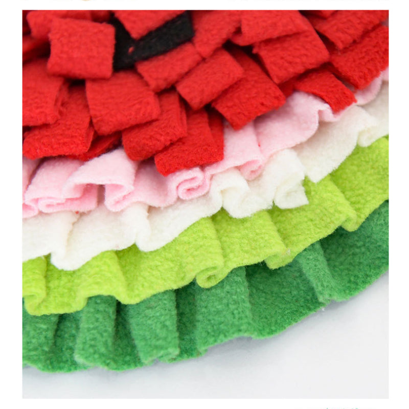 Hunde Intelligenzspielzeug, Schnüffelmatte in Form von Wassermelonen, Hundespielzeug für Beschäftigung & Spiel, Drei Stile