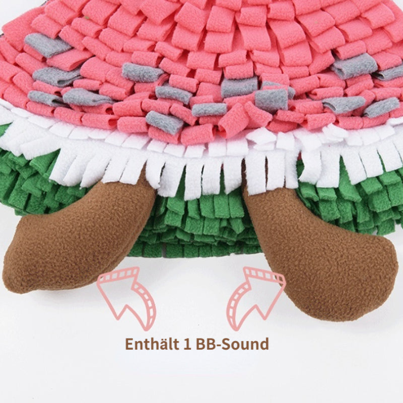 Hunde Intelligenzspielzeug, Schnüffelmatte in Form von Wassermelonen, Hundespielzeug für Beschäftigung & Spiel, Drei Stile