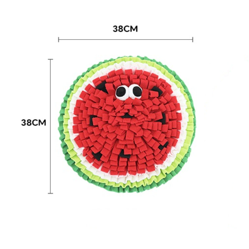 Hunde Intelligenzspielzeug, Schnüffelmatte in Form von Wassermelonen, Hundespielzeug für Beschäftigung & Spiel, Drei Stile
