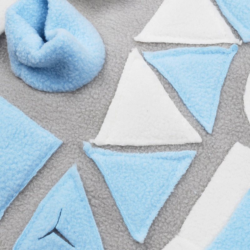 Hunde Intelligenzspielzeug, Schnüffelmatte, Interaktives Hundespielzeug zur Stressbewältigung, Rutschfest, blau & weiß